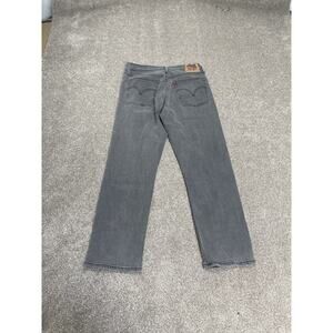 Levi’s Wedgie Straight Jeans Sz 30x26 Gray Washed Button Fly High Rise Straight